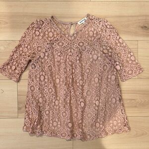 Dusty Pink Lace Blouse
